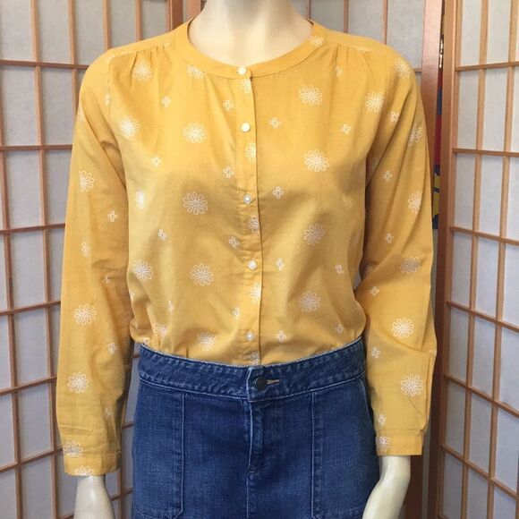 LOFT outlet Petite Button Down Blouse Small - Picture 2 of 8